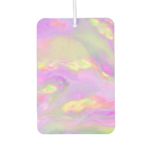 Trendy pretty colourful abstract waves car air freshener