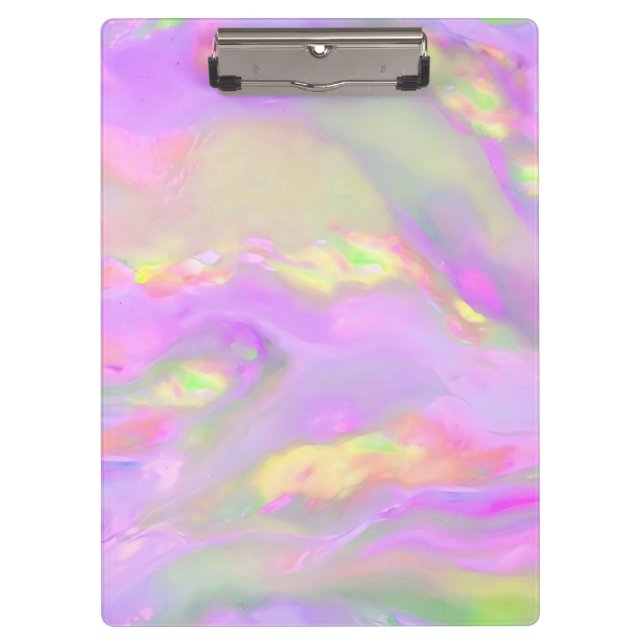 Trendy pretty colourful abstract waves clipboard (Front)