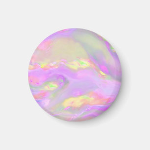 Trendy pretty colourful abstract waves magnet