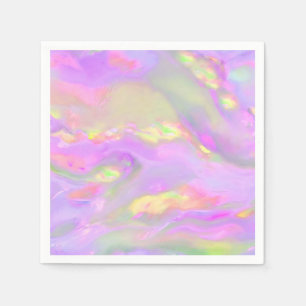 Trendy pretty colourful abstract waves napkin