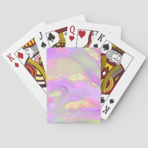 Trendy pretty colourful abstract waves playing cards