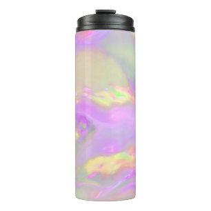 Trendy pretty colourful abstract waves thermal tumbler