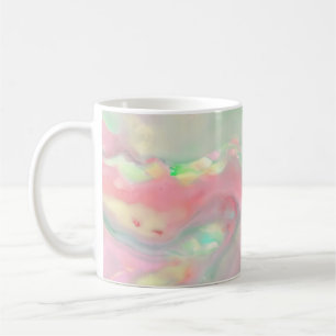 Trendy pretty pink colourful absract waves coffee mug