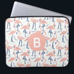 Trendy Princess Flamingo Pattern Monogram Pink Laptop Sleeve<br><div class="desc">Cute flamingos wearing crowns pattern monogrammed laptop sleeve.</div>