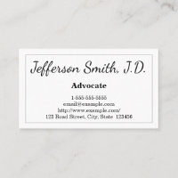 Trendy & Professional Advocate Business Card