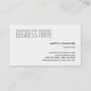 Trendy Professional Black White Business Card