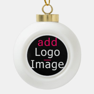 Trendy Professional Business Custom Festive   Ceramic Ball Christmas Ornament