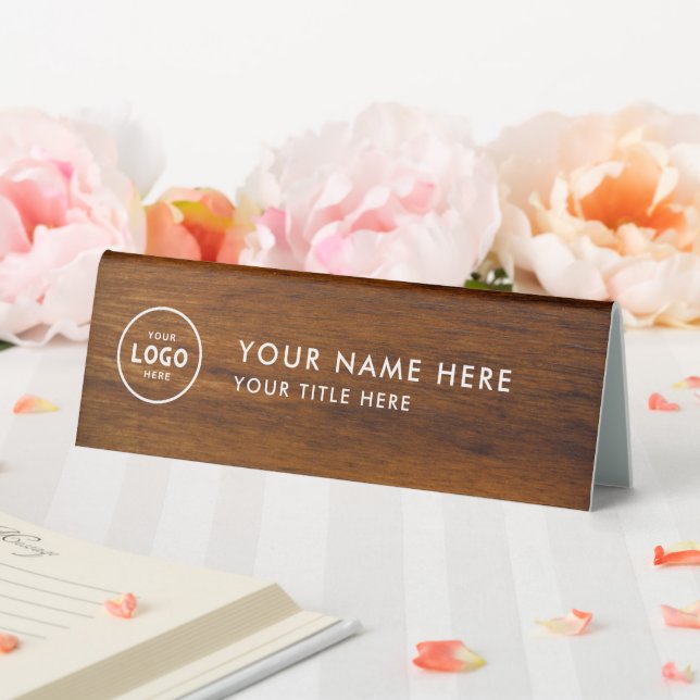 Trendy Professional business logo Desk Nameplate  (In SItu (Wedding))