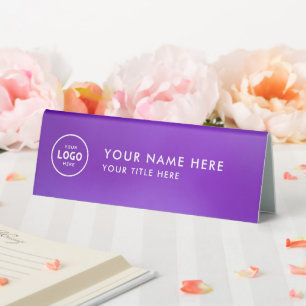 Trendy Professional business logo Desk Nameplate 