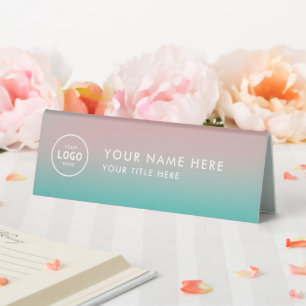 Trendy Professional business logo Desk Nameplate 