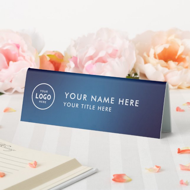 Trendy Professional business logo Desk Nameplate  (In SItu (Wedding))