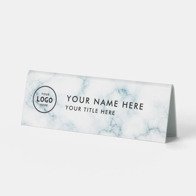 Trendy Professional business logo Desk Nameplate  (Front)