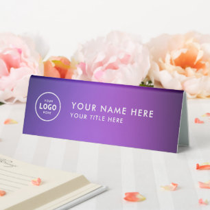 Trendy Professional business logo Desk Nameplate 