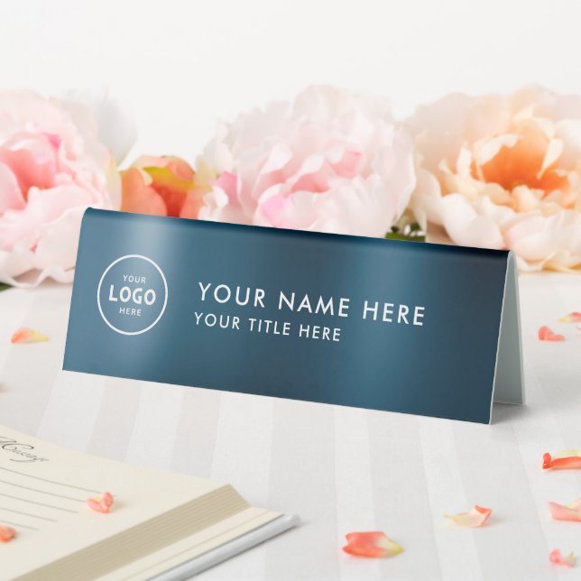 Trendy Professional business logo Desk Nameplate  (In SItu (Wedding))