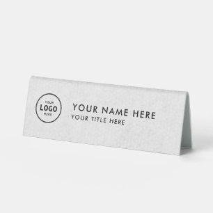 Trendy Professional business logo Desk Nameplate 