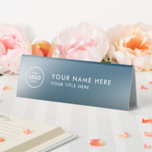 Trendy Professional business logo Desk Nameplate 