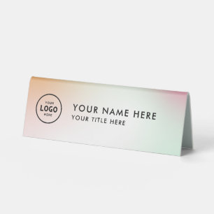 Trendy Professional business logo Desk Nameplate 