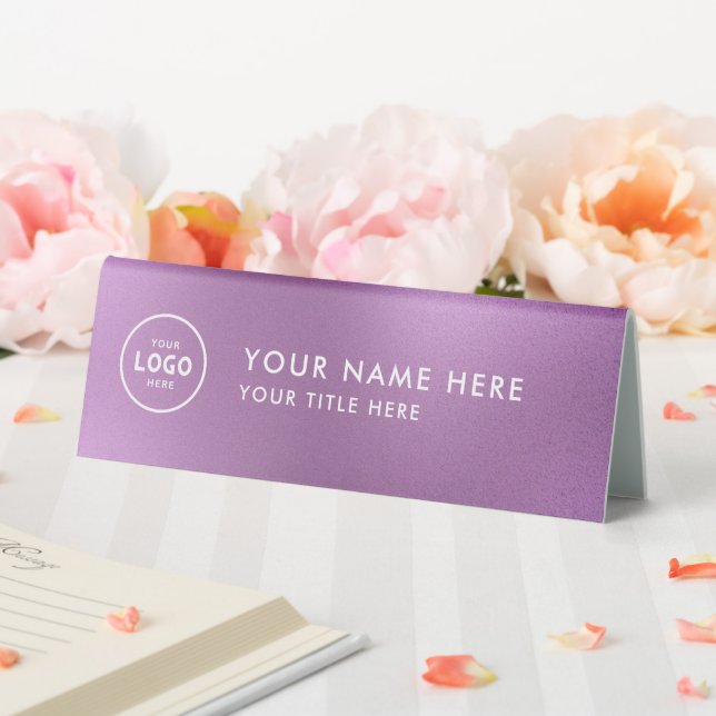 Trendy Professional business logo Desk Nameplate  (In SItu (Wedding))
