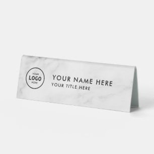 Trendy Professional business logo Desk Nameplate 