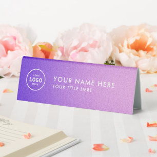 Trendy Professional business logo Desk Nameplate 