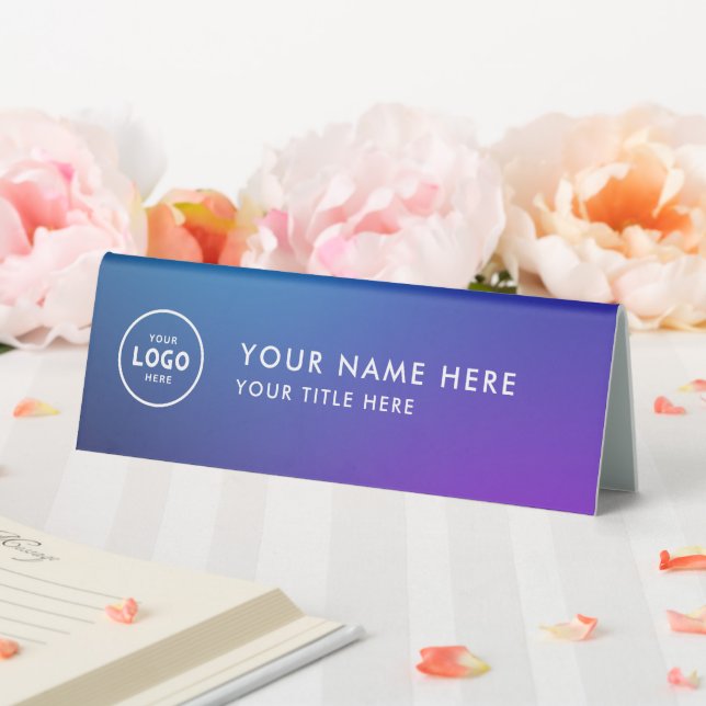 Trendy Professional business logo Desk Nameplate  (In SItu (Wedding))