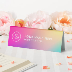 Trendy Professional business logo Desk Nameplate 