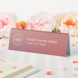 Trendy Professional business logo Desk Nameplate