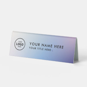 Trendy Professional business logo Desk Nameplate 