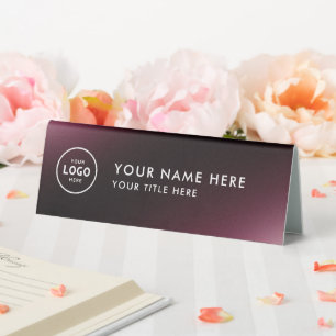 Trendy Professional business logo Desk Nameplate 