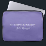 Trendy Professional Chic Periwinkle Colour Modern Laptop Sleeve<br><div class="desc">Quality is not a coincidence. Good design can open all doors for you. A special,  aesthetic,  simple,  minimalist approach works very well in a design.</div>