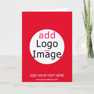 Trendy professional chic vivid red custom card