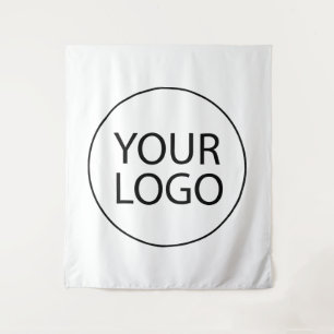 Trendy Professional Custom Company Logo Business   Tapestry