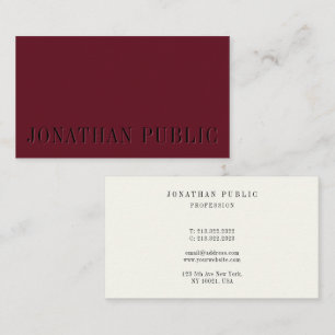 Trendy Professional Elegant Modern Simple Template Business Card