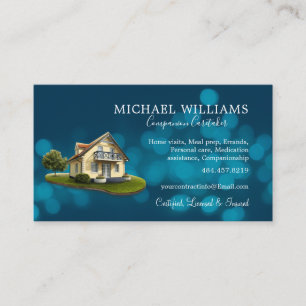 Trendy Professional House Caregiver Services Busin Business Card