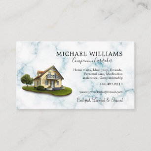Trendy Professional House Caregiver Services Busin Business Card