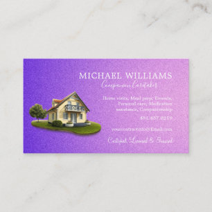 Trendy Professional House Caregiver Services Busin Business Card