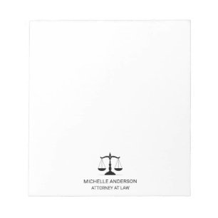 Trendy Professional Lawyer Attorney Notepad
