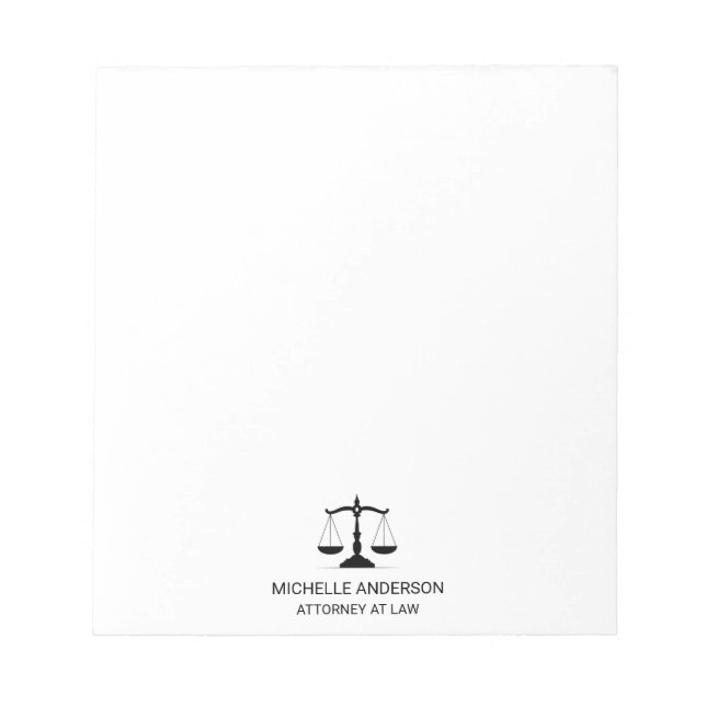 Trendy Professional Lawyer Attorney   Notepad (Front)