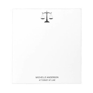 Trendy Professional Lawyer Attorney Notepad