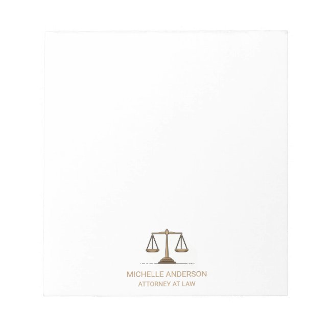 Trendy Professional Lawyer Attorney   Notepad (Front)