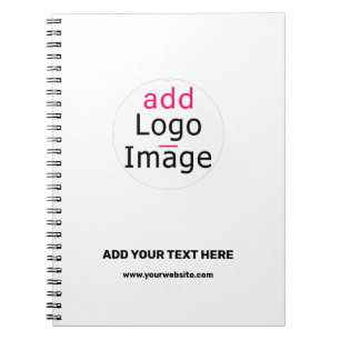 Trendy professional modern custom brand white notebook