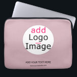 Trendy professional modern customisable dusty rose laptop sleeve<br><div class="desc">Trendy professional modern customisable design to improve brand awareness,  build a recognisable brand and create something unique.  Customisable business design on Dusty Rose Hue background. You can develop your own design and add your text (personal or business),  logo,  image,  colours ...  Promotional Gift.</div>