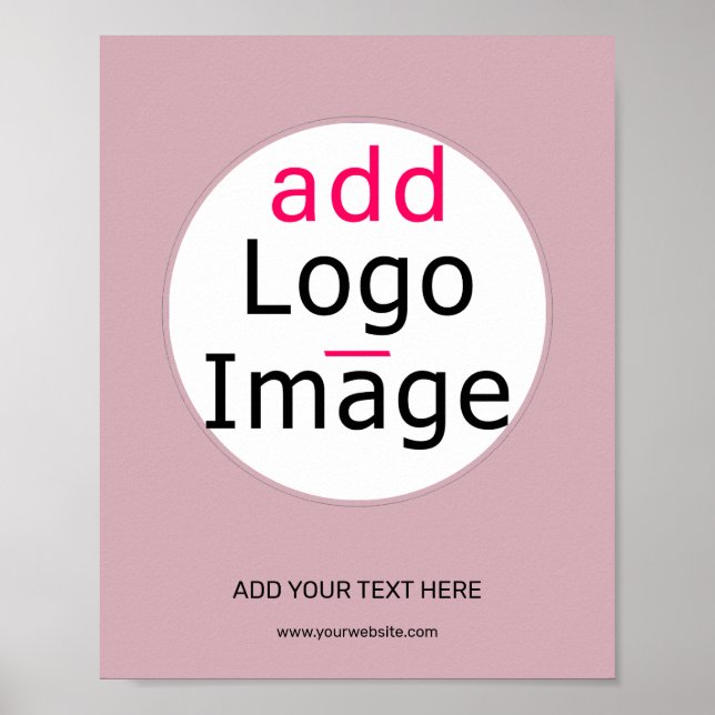 Trendy professional modern customisable dusty rose poster (Front)