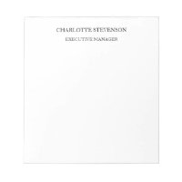 Trendy Professional White Plain Simple Minimalist