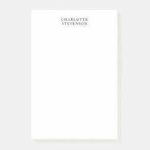 Trendy Professional White Plain Simple Minimalist Post-it Notes
