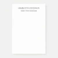 Trendy Professional White Plain Simple Minimalist
