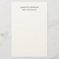 Trendy Professional White Plain Simple Minimalist
