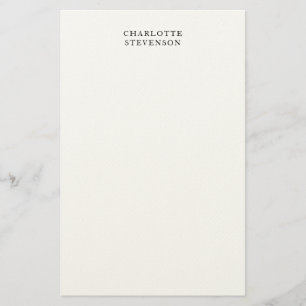 Trendy Professional White Plain Simple Minimalist Stationery