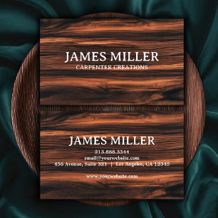 Trendy Professional Wooden Carpentry Construction  Business Card
