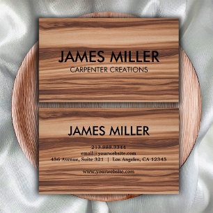 Trendy Professional Wooden Carpentry Construction  Business Card